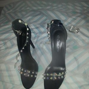 Black Studded Heels